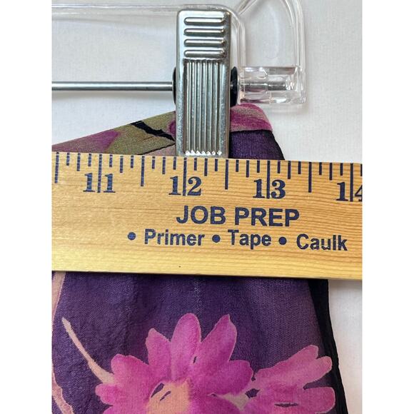 Cynthia Steffe Black Floral 100% Silk Summer Dressy Skirt - Size 6 - Picture 6 of 7